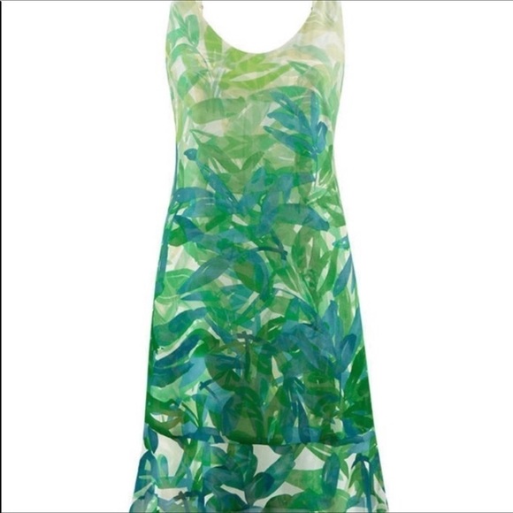 CAbi Green Tropical Castaway Dress NWT - Picture 5 of 7